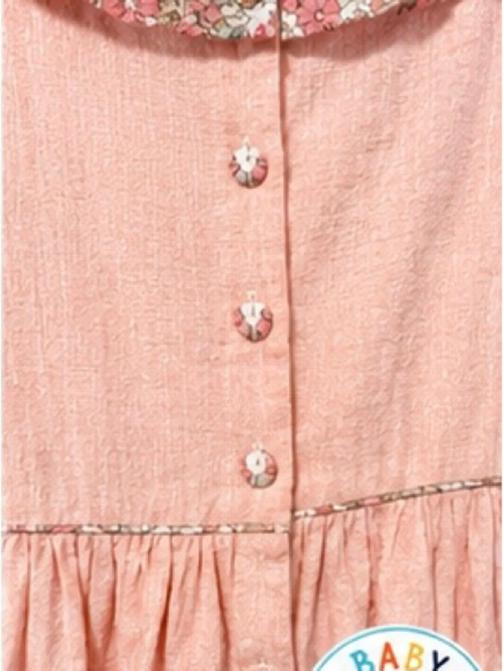 Cynthia Rowley Peach Pink Floral Cotton Dress – 24M